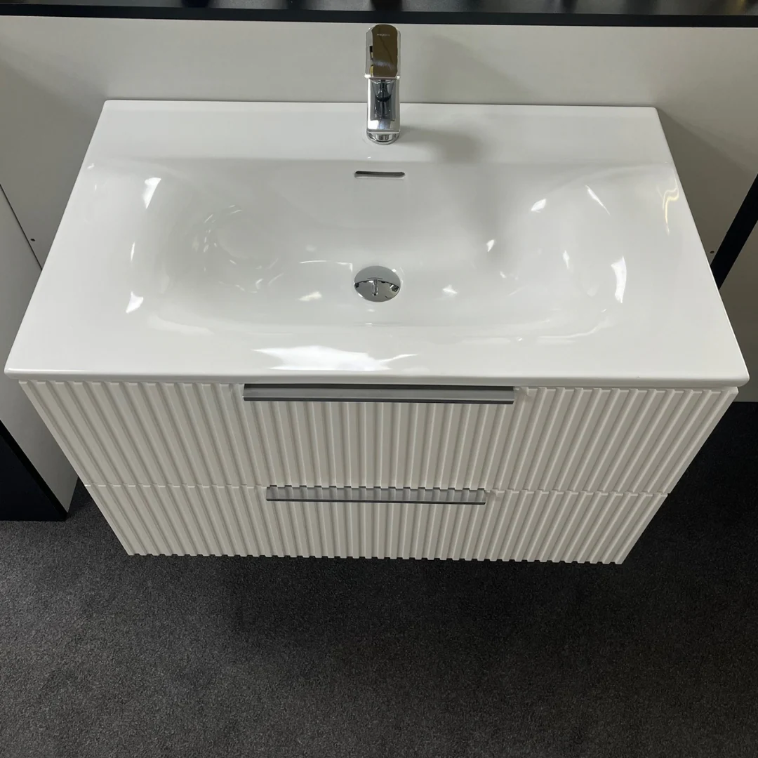 Phoenix White Vanity Unit with Basin – 600mm & 800mm | Chrome Handles - Image 4