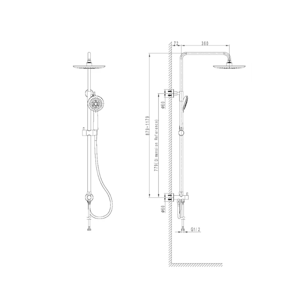 Orion Wall-Mounted Shower System - Image 5