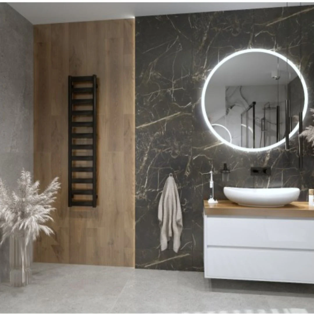 Palma Narrow Bathroom Radiator & Towel Rail - Image 4