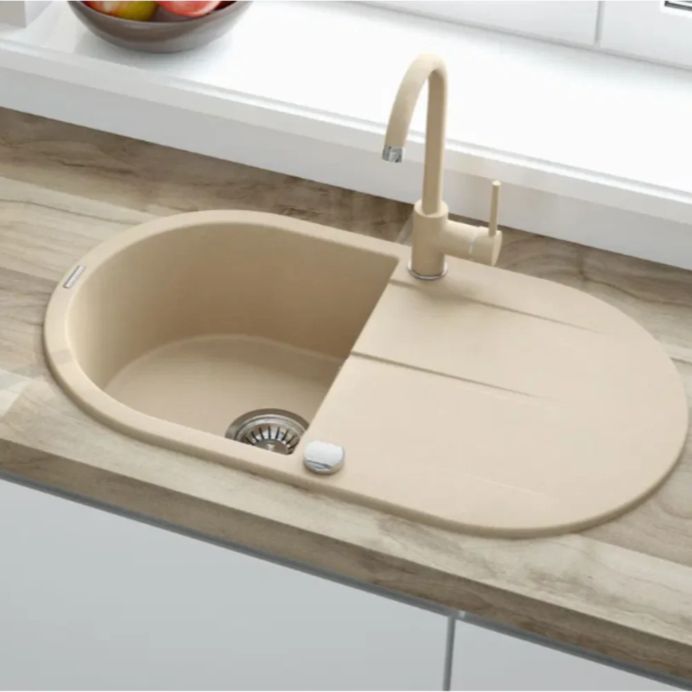 Deante Piva Granite Kitchen Sink – Reversible 1 Bowl - Image 6