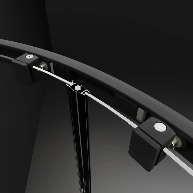 Premium Pro PDD Quadrant Shower Enclosure - Black - Image 4