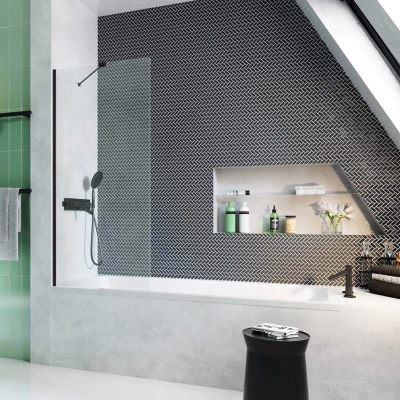 Radaway 8mm Modo PNJ II Bath Screen - Black