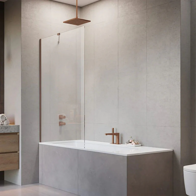 Radaway 8mm Modo PNJ II Bath Screen - Brushed Copper