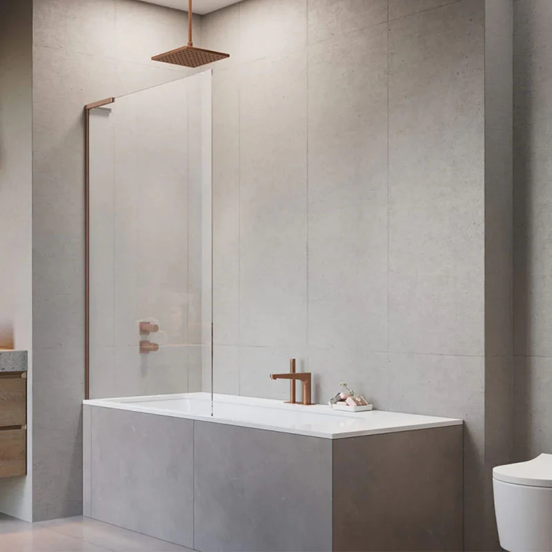 Radaway 8mm Modo PNJ II Bath Screen - Brushed Copper - Image 2