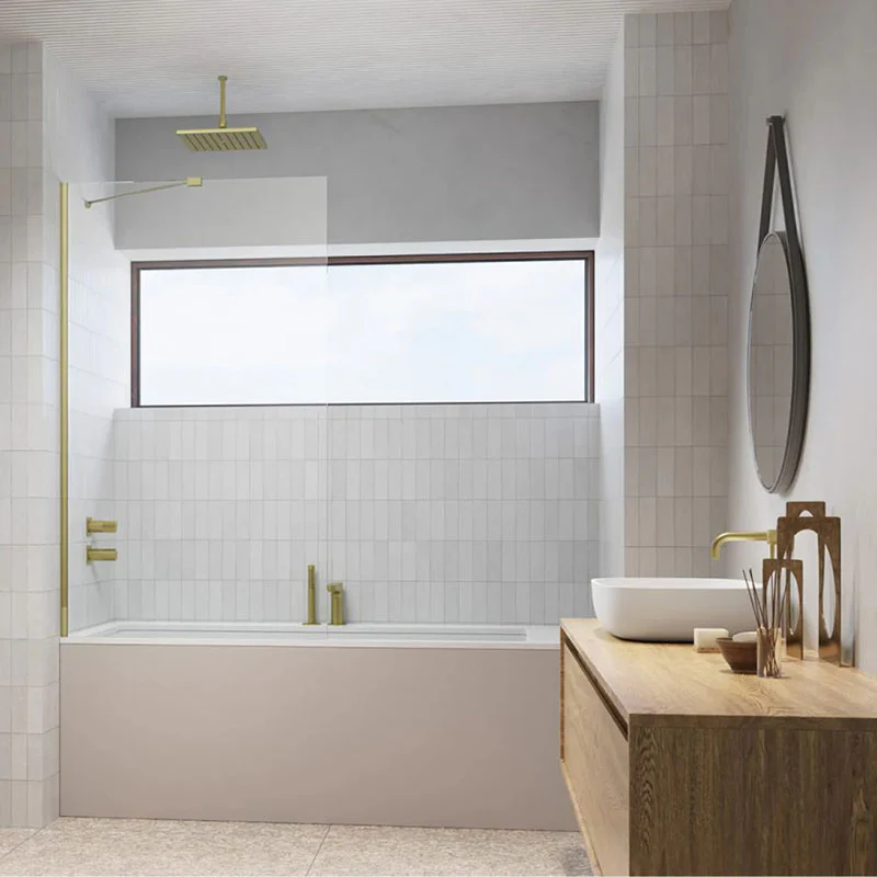 Radaway 8mm Modo PNJ II Bath Screen - Brushed Gold