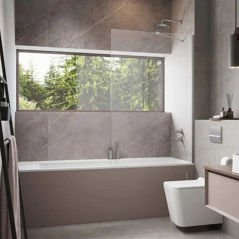 Radaway 8mm Modo PNJ II Bath Screen - Brushed Nickel - Image 3