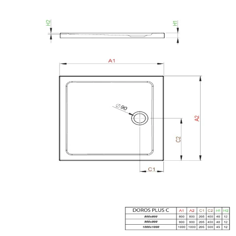 Doros Reinforced Polyurethane Shower Tray - Image 3