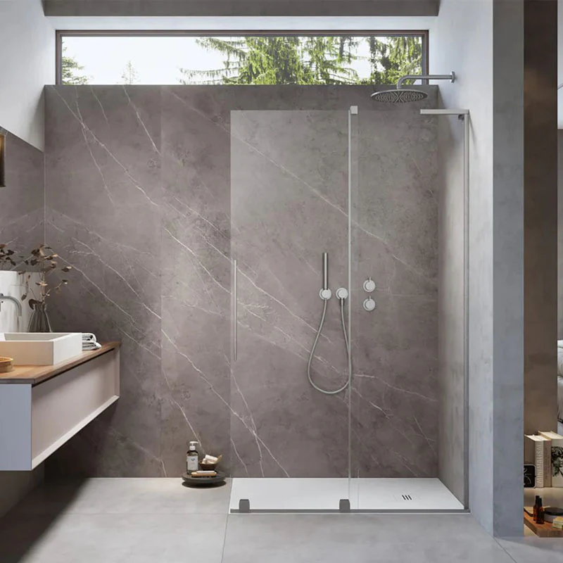 Radaway Furo Sliding Walk-In Shower Screen - Brushed Nickel - Image 2