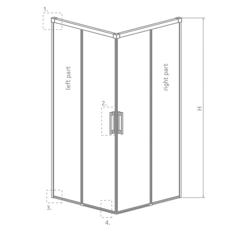 Radaway Idea KDD Premium Shower Enclosure - Black - Image 8