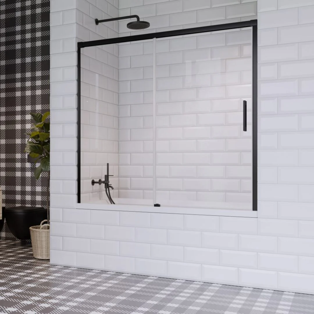 Radaway Idea PN DWJ Sliding Bath Screen - Black