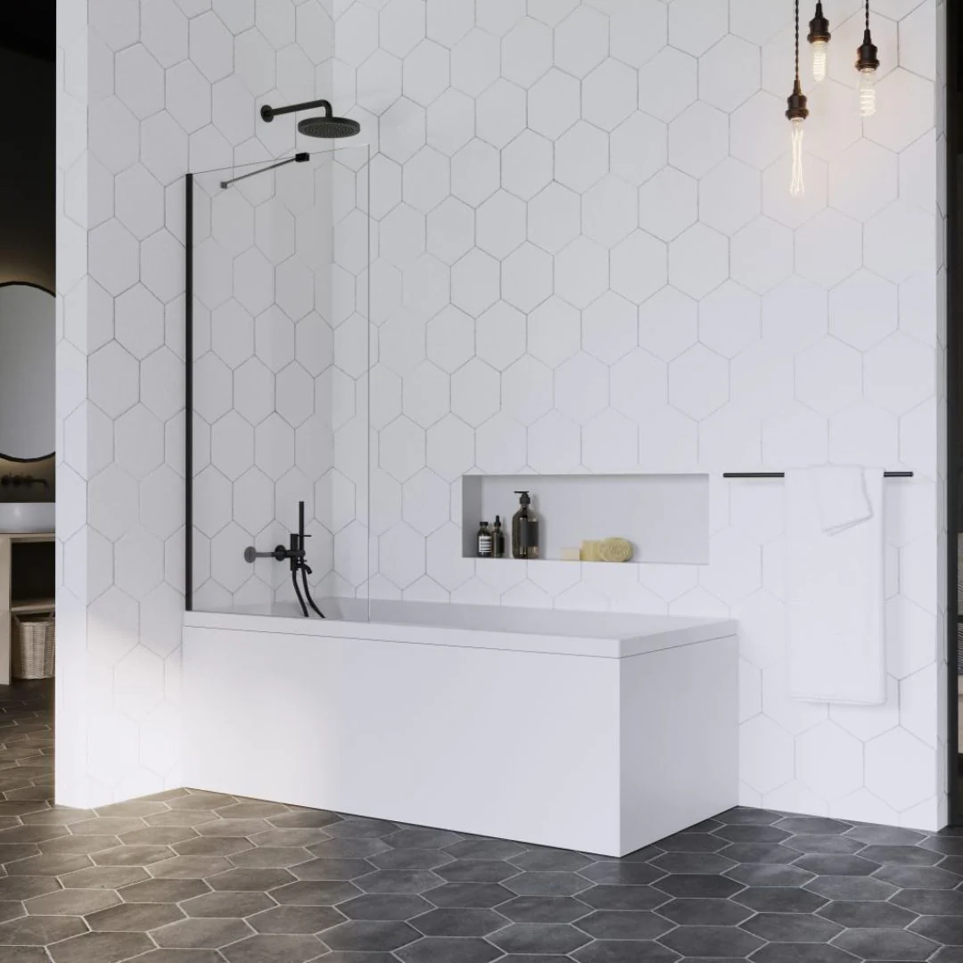 Radaway Idea PNJ II Bath Screen - Black - Image 2
