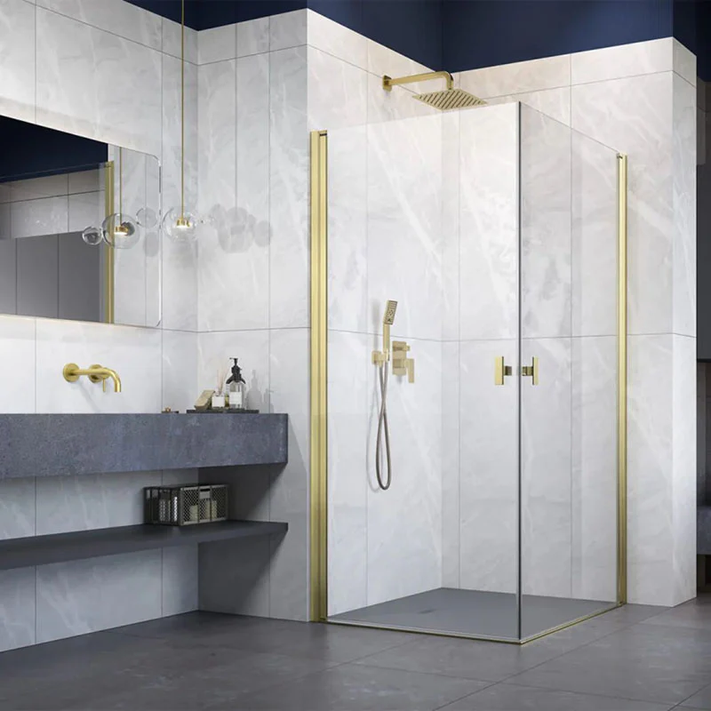 Radaway NES KDD I Premium Shower Enclosure 6mm - Brushed Gold - Image 2