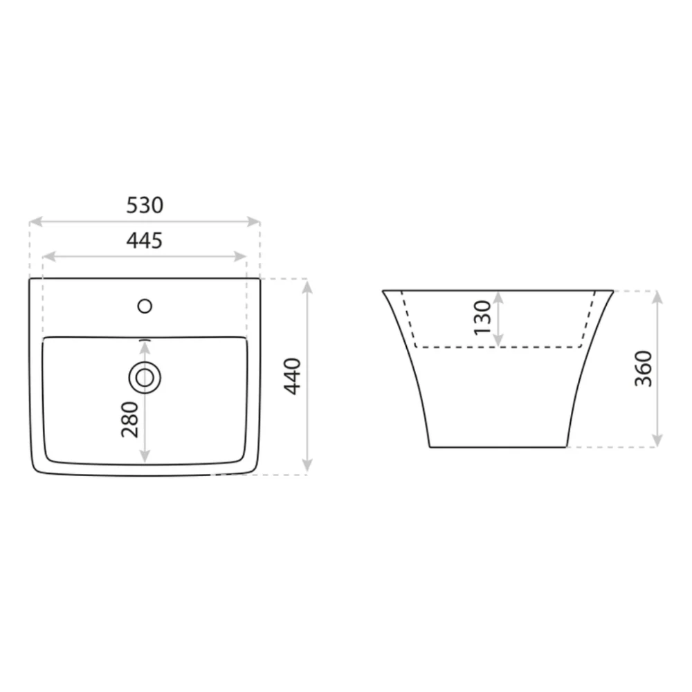Ribera Wall-Mounted Basin - Image 4