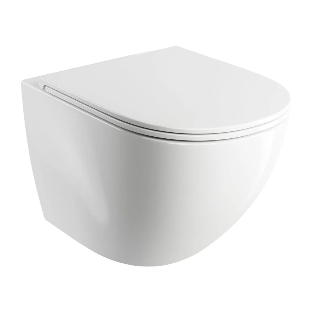 Cassiopeia White Rimless Wall Hung Toilet