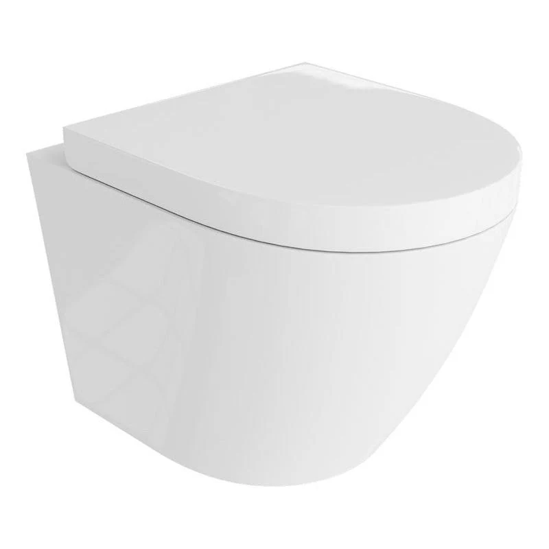 Cassiopeia White Rimless Wall Hung Toilet - Image 3