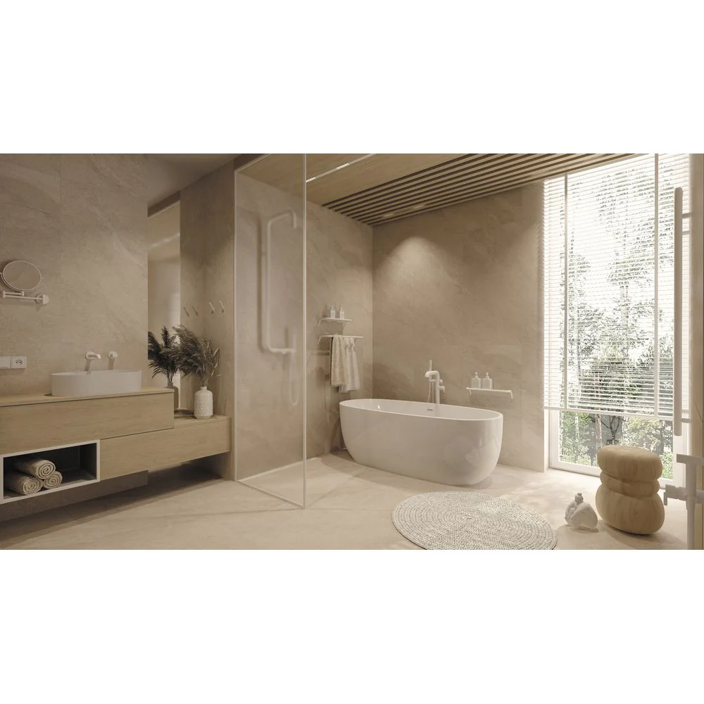 Silia Bath mixer, freestanding, with shower set - Image 6