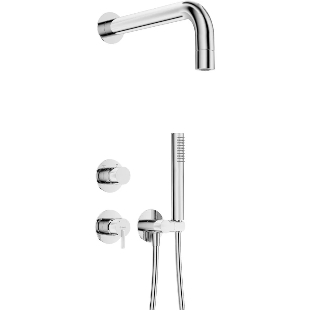 Silia Concealed shower set, with a fixed shower head