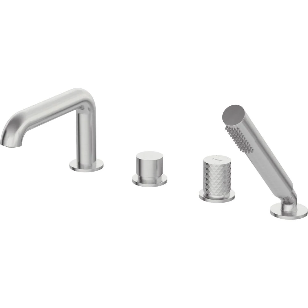 Silia Hexa Bath mixer, 4-hole, with shower set