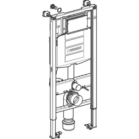 Cassiopeia Wall Hung Toilet with Geberit Sigma 112cm Installation Frame and Concealed Cistern - Image 12