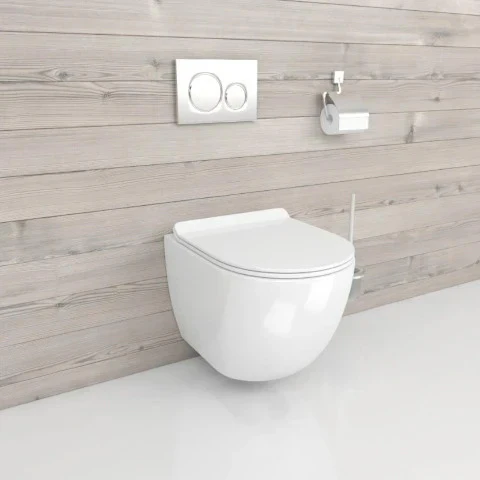 Cassiopeia Wall Hung Toilet with Geberit Sigma 112cm Installation Frame and Concealed Cistern - Image 5