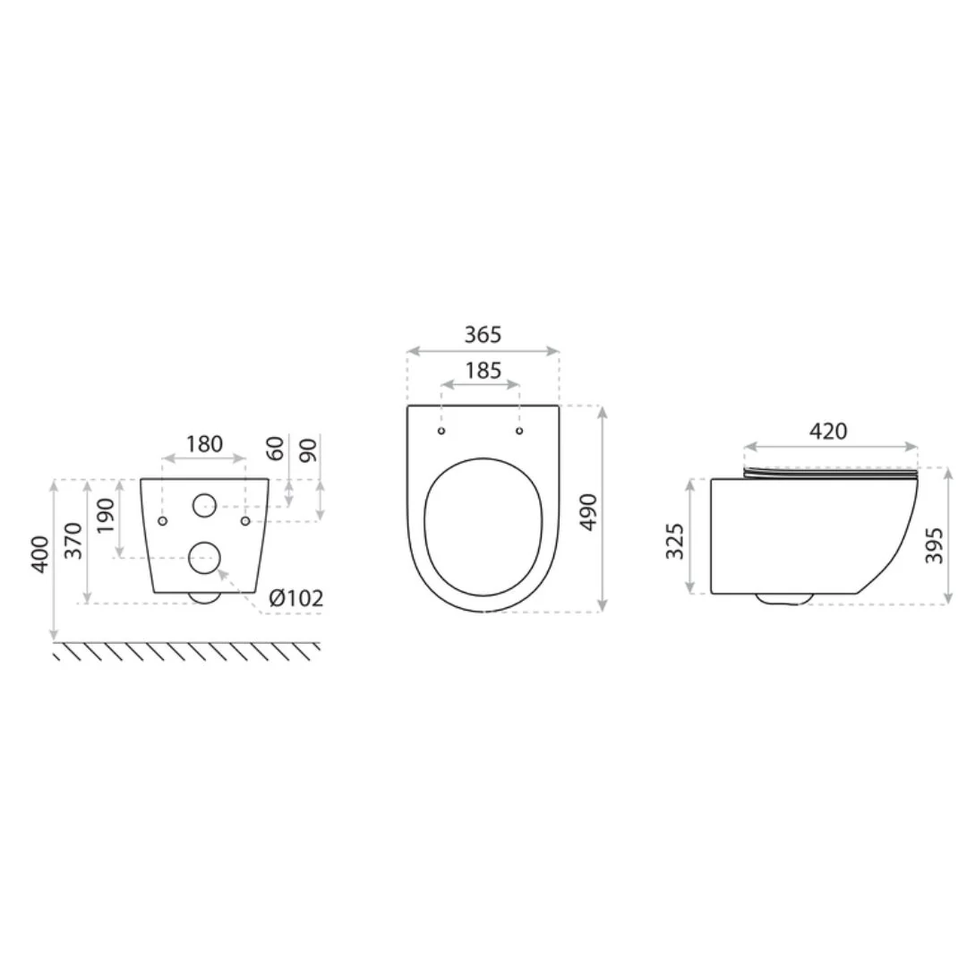 Apex - Wall Hung Toilet With Tornado Flush - Image 3