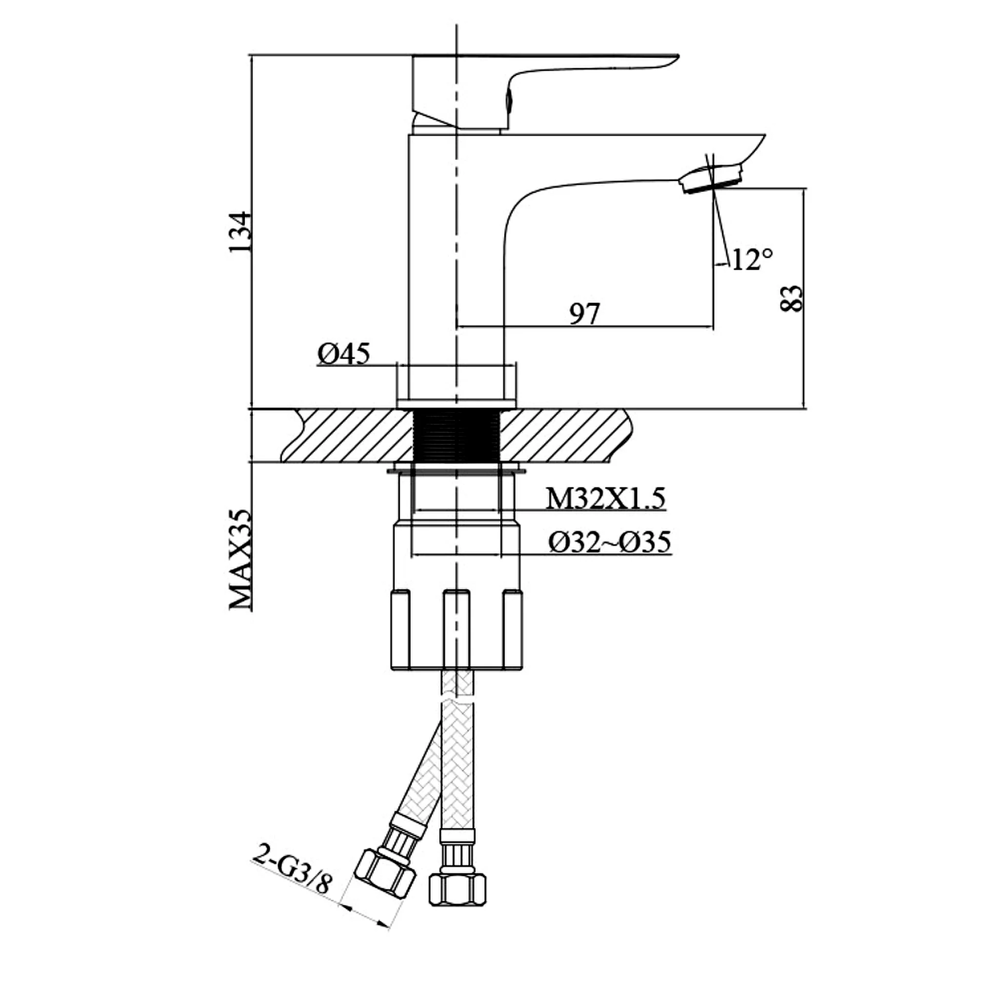 Spark Basin Mixer Tap - Image 6