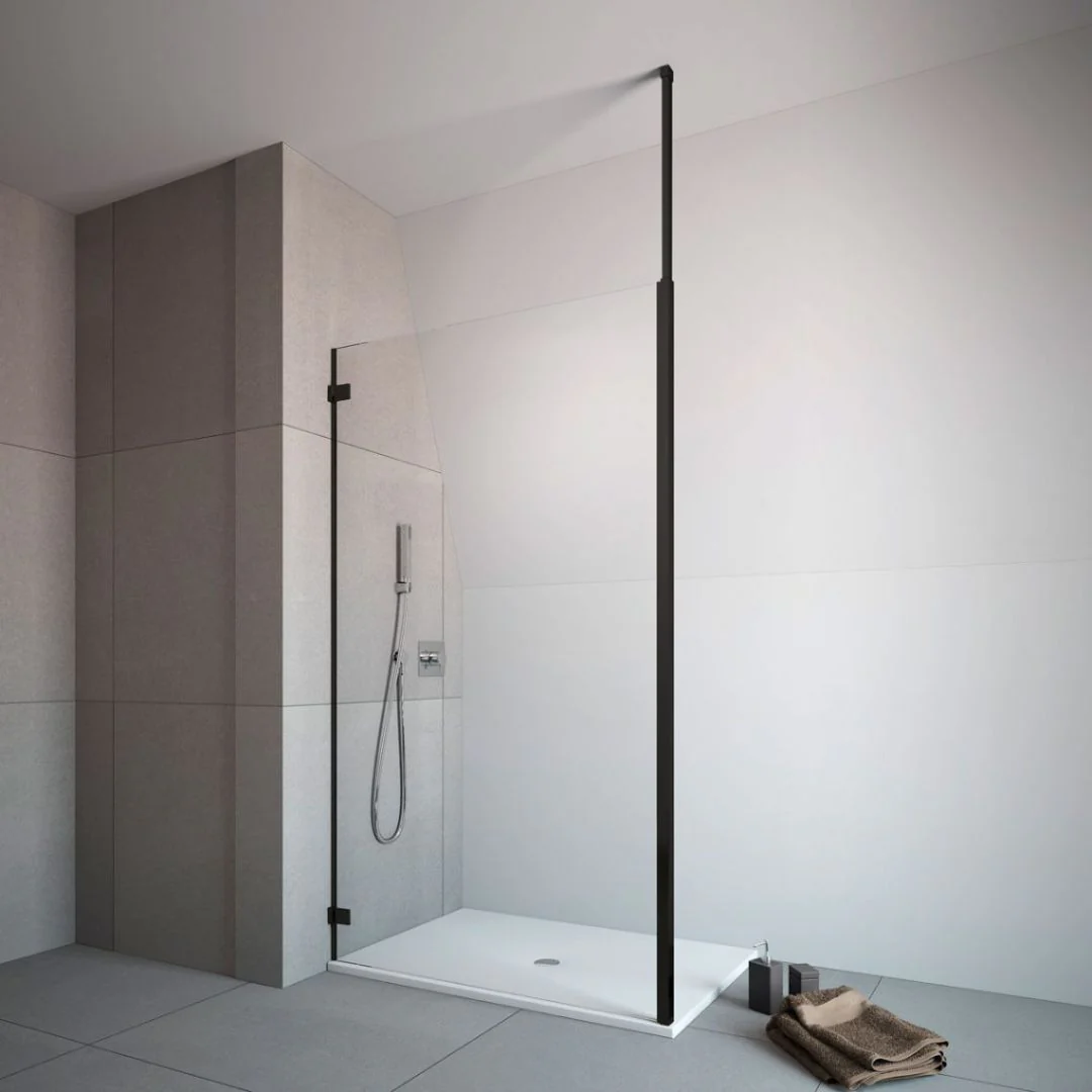 Telescopic Support Bar for 8mm Glass - Black - Image 2
