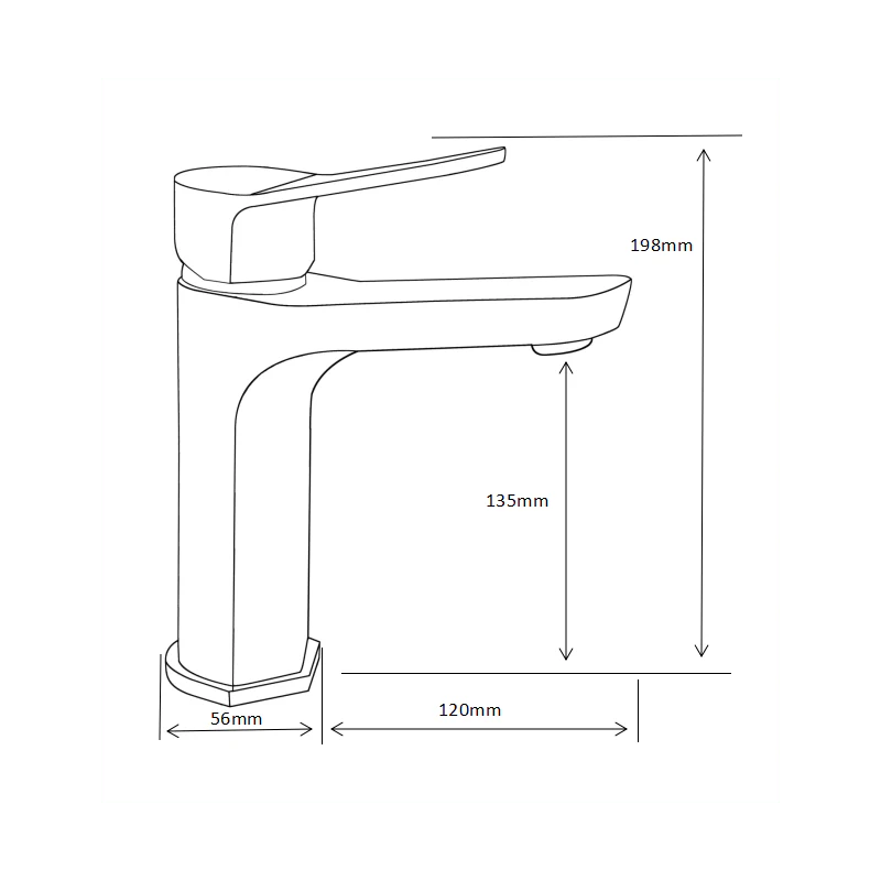 Lerma Low Gold Basin Mixer Tap | WG-235 - Image 3