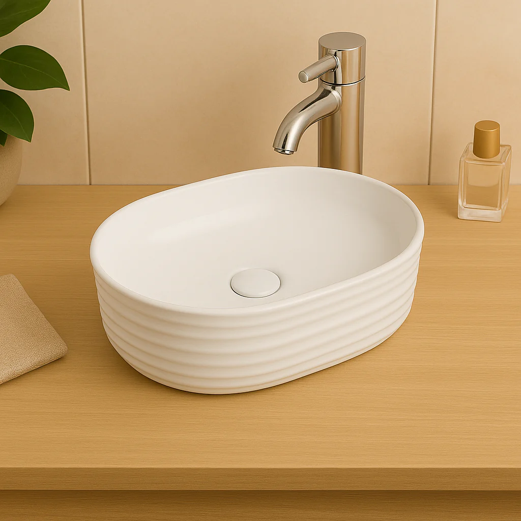 Citrine Countertop Washbasin - White